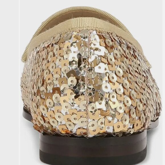 Sam Edelman Loraine Bit Loafer in Gold Sequin MSRP$190 Elegant & Chic - Picture 12 of 16